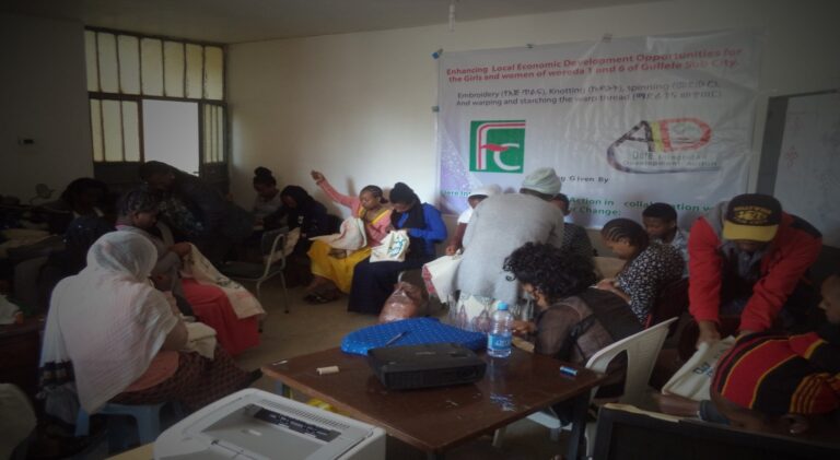 Enhancing Local Economic Development Opportunities for Youth, girls and Women linking with traditional Weavers and cloth sellers of Gullele sub-city shiro-Meda area, in Addis Ababa City.